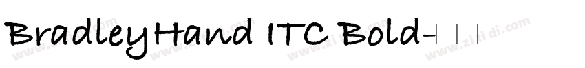 BradleyHand ITC Bold字体转换